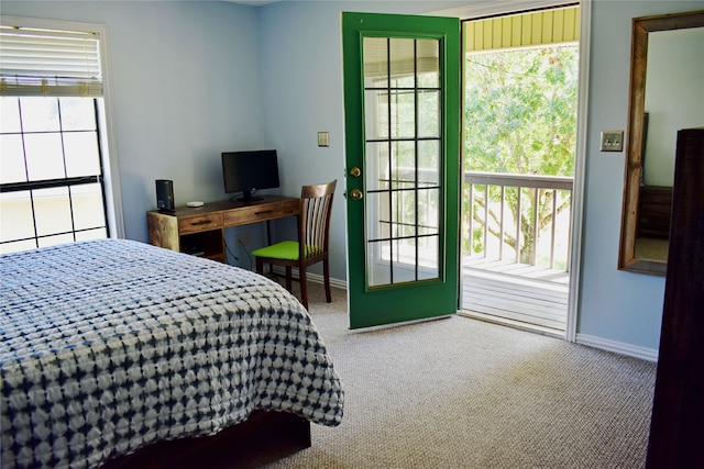 bedroom featuring carpet flooring