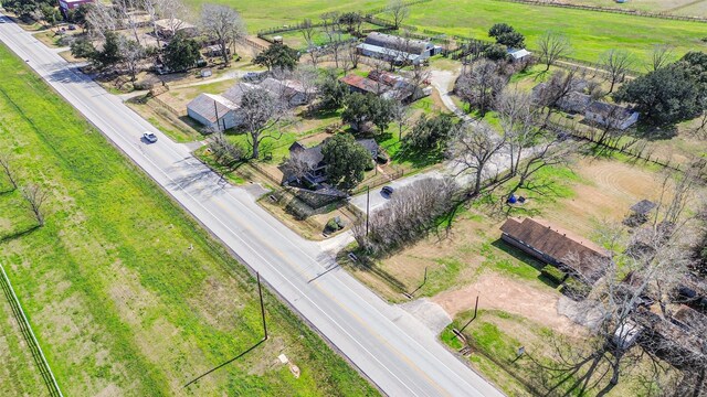 drone / aerial view featuring a rural view