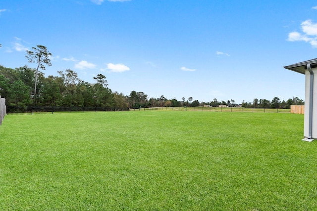 view of yard with a rural view