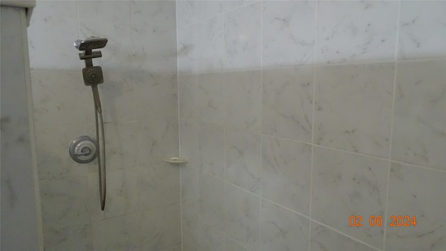 room details with a tile shower