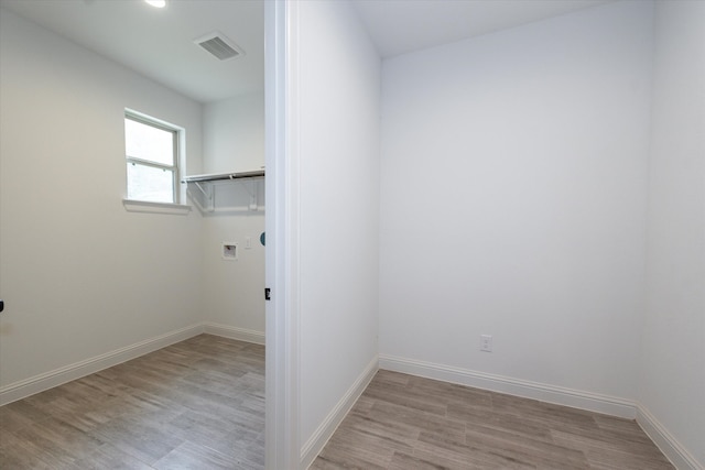 empty room featuring light hardwood / wood-style floors