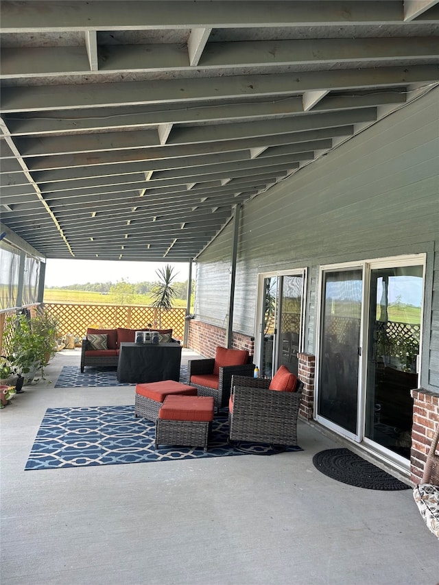 view of patio / terrace with an outdoor hangout area