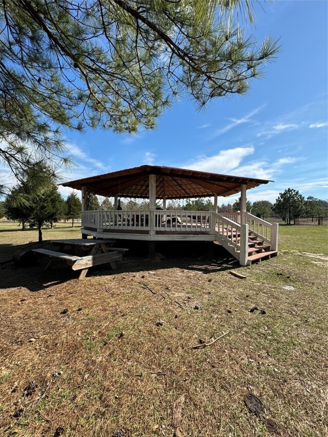 view of dock featuring a deck