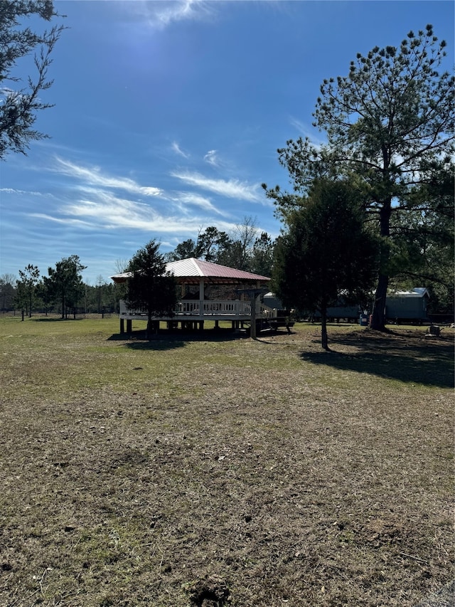 view of yard featuring a gazebo