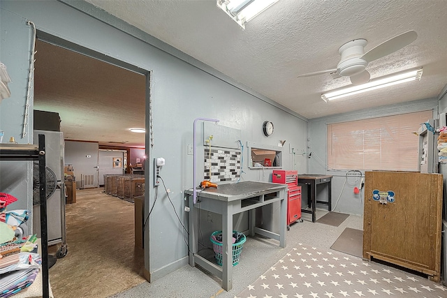 12320 Fm 1764th Rd, Santa Fe, TX 77510 - interior space featuring a textured ceiling and ceiling fan