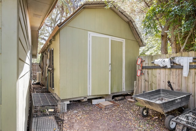 view of shed / structure