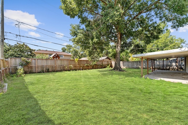 view of yard with a patio