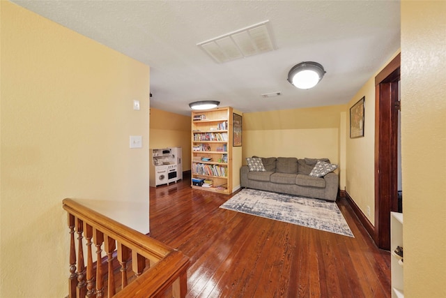 living room with wood-type flooring