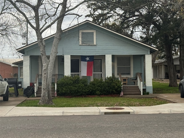 bungalow featuring a porch