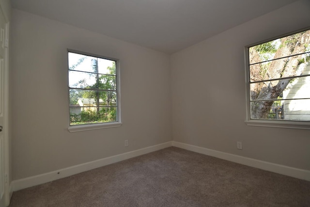 carpeted empty room with plenty of natural light