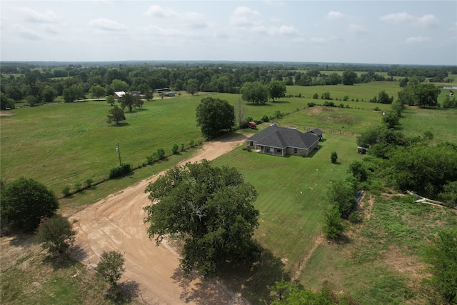 aerial view featuring a rural view