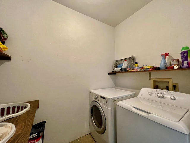 laundry area featuring washing machine and dryer and hookup for a washing machine