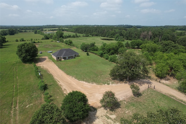 drone / aerial view featuring a rural view