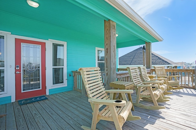 view of wooden deck