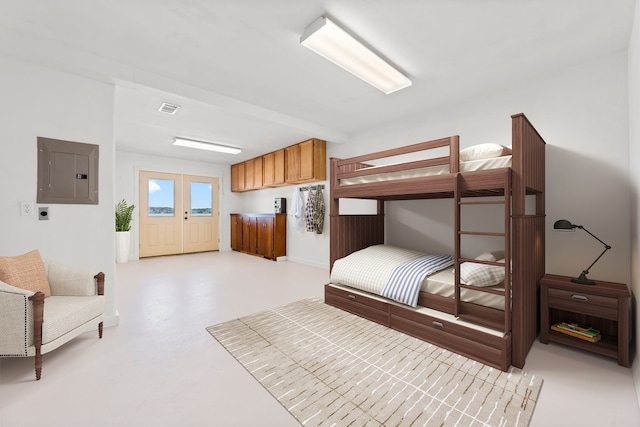 bedroom with french doors