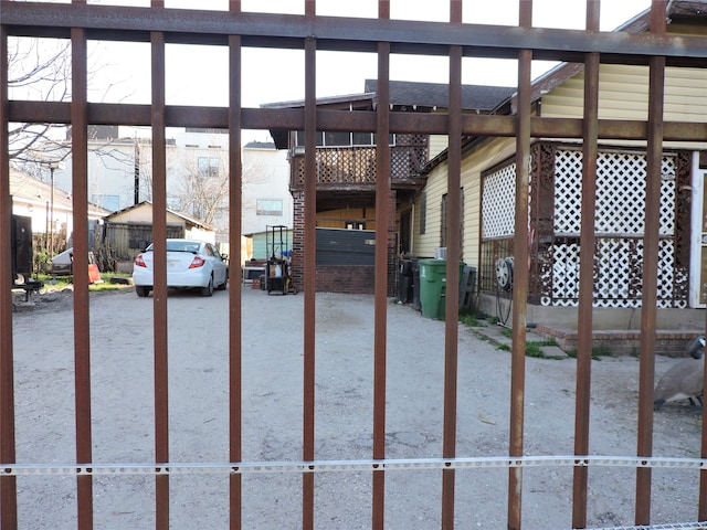 exterior space featuring a carport