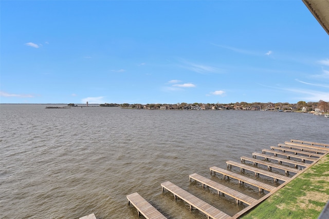 view of water feature featuring a boat dock