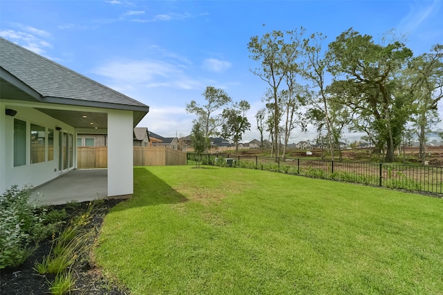 view of yard with a patio