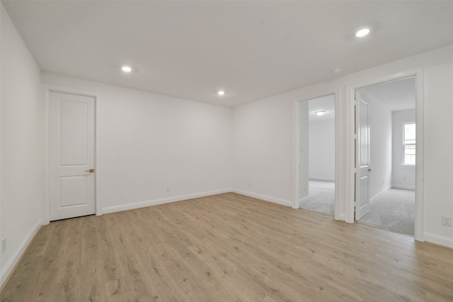 empty room featuring light hardwood / wood-style flooring