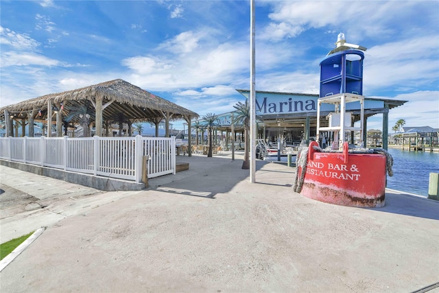 surrounding community with a gazebo