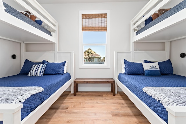 bedroom featuring light hardwood / wood-style flooring