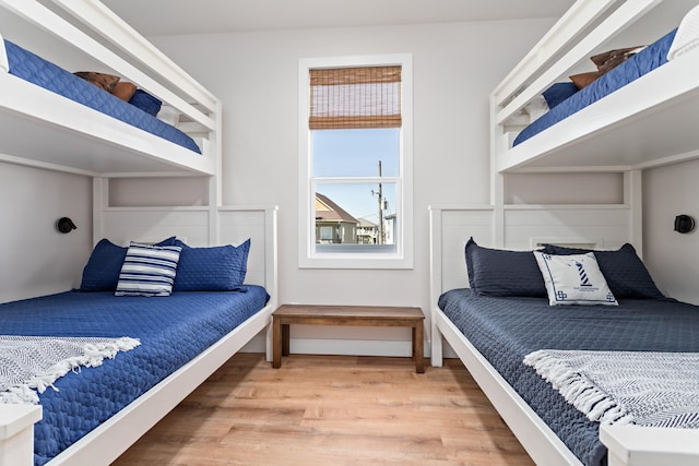 bedroom featuring light hardwood / wood-style floors