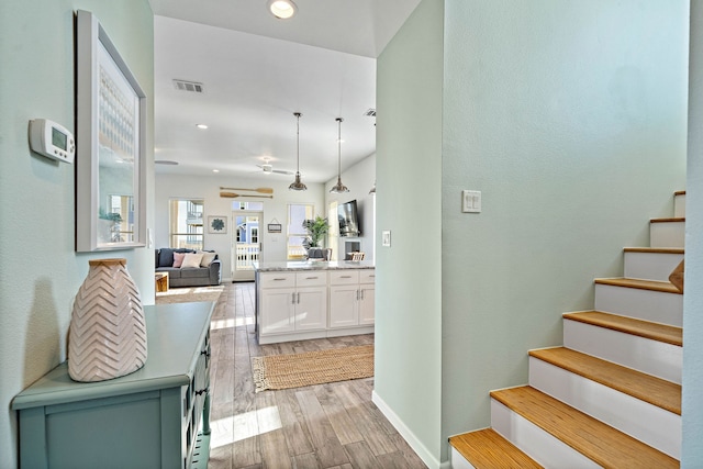 interior space featuring light hardwood / wood-style flooring