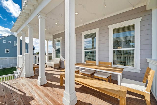 view of wooden terrace