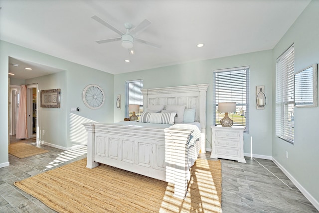 bedroom with ceiling fan