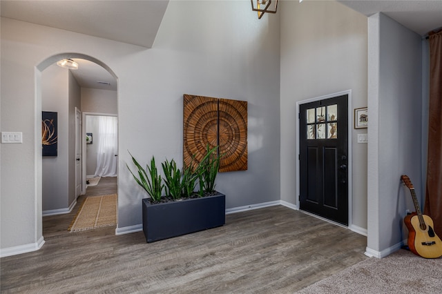 entryway featuring hardwood / wood-style floors