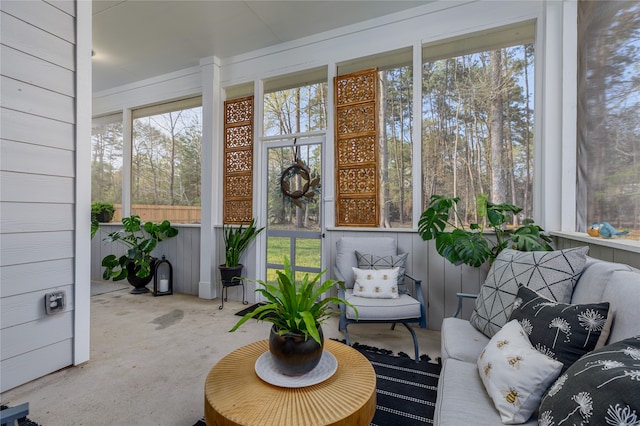 view of sunroom