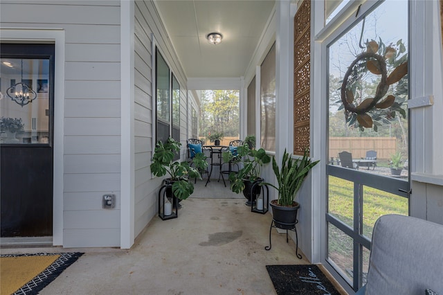 view of sunroom / solarium