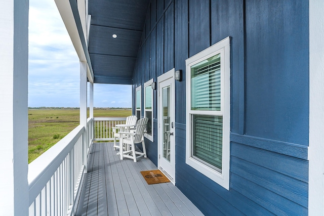 deck featuring a porch