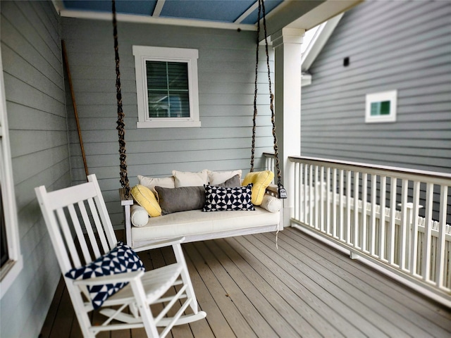 view of wooden deck