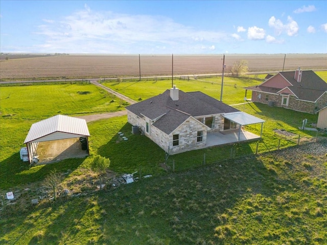 drone / aerial view featuring a rural view