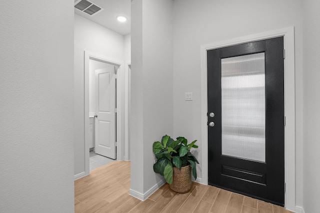 entryway featuring light wood-type flooring