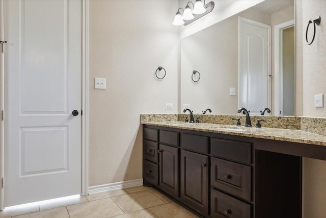 bathroom featuring vanity and tile patterned floors