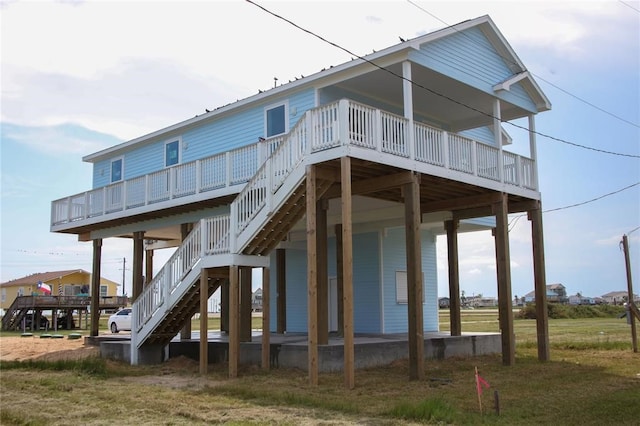 back of property with a deck