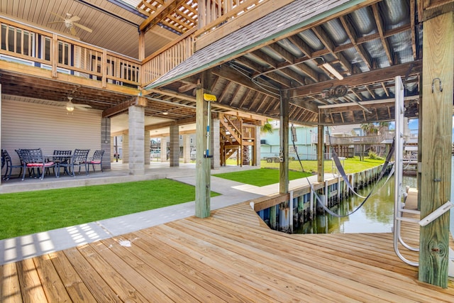 dock area featuring a patio area