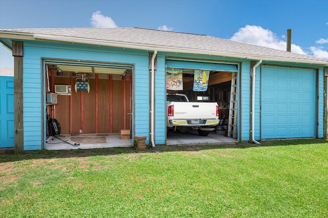 exterior space with a yard