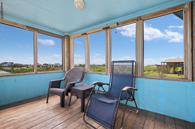 view of sunroom