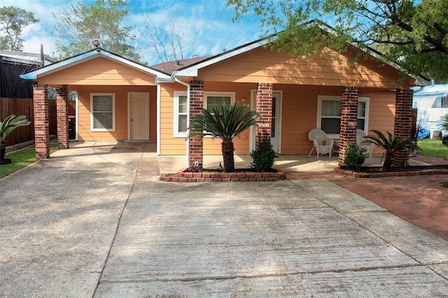 view of ranch-style home