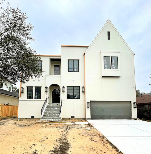 view of front facade with a garage