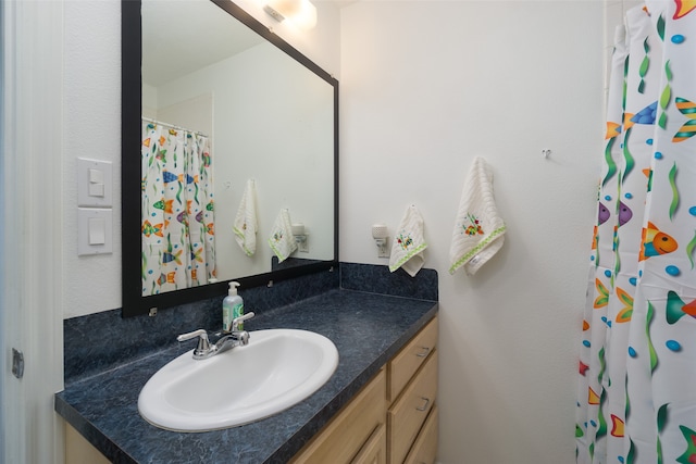 bathroom with oversized vanity