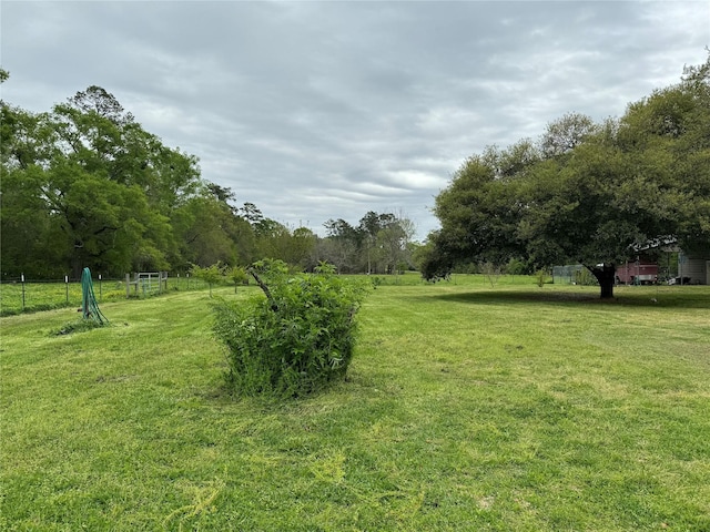 view of yard featuring a rural view