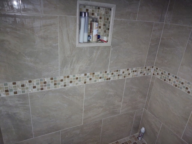 details with tiled shower