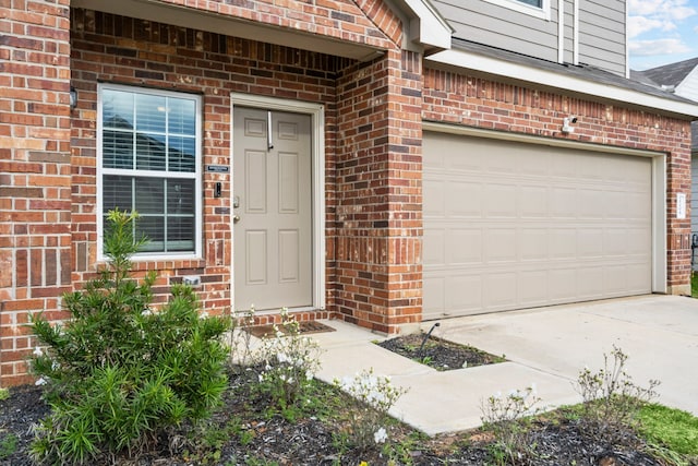 property entrance featuring a garage