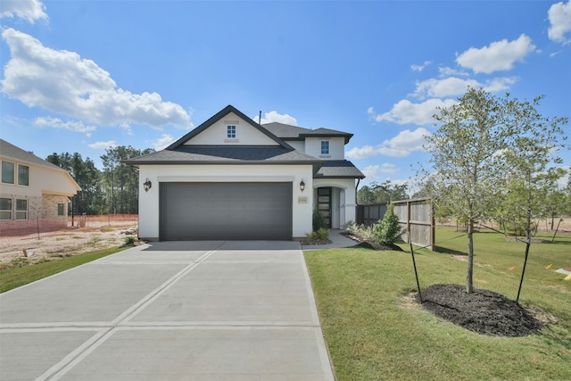 view of front of house with a front yard