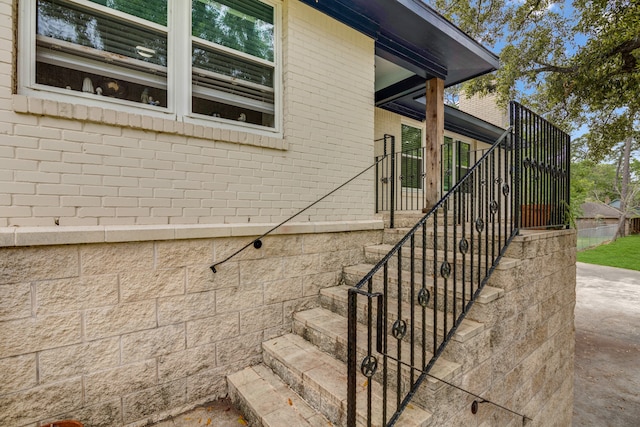 view of stairway