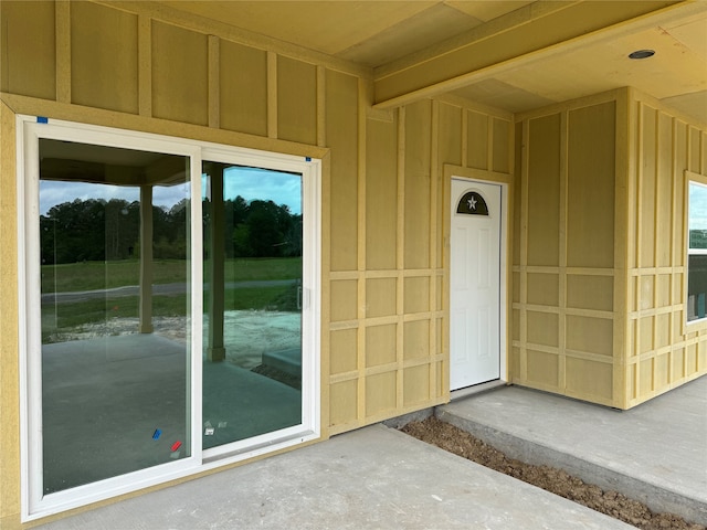 view of doorway to property